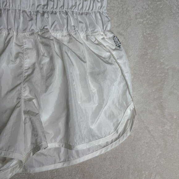 Free People Optic White The Way Home Running Shorts w/Liner Size M Nylon Blend - Picture 2 of 9